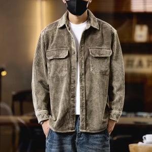 가을 겨울 빅 사이즈 캐주얼 남자 코듀로이 셔츠 DXRCSD17