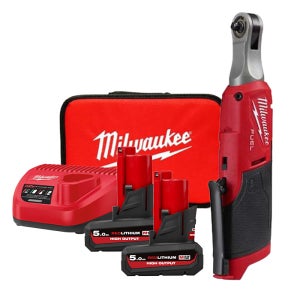 밀워키 M12 FHIR14-502B 하이스피드 임팩 라쳇 12V 배터리 5Ah 2개세트
