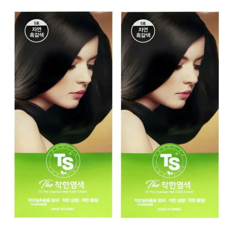 TS 더착한 염색약 PPD무첨가 120g 2개 새치커버 저자극