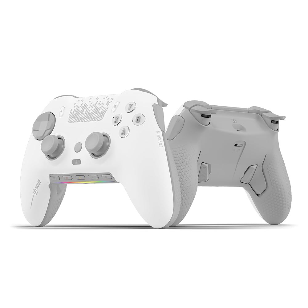 SCUF ENVISE PRO Wireless V1 (2023) PC 게이밍 컨트롤러 - 5개의 리매핑 가능한 G-키 백 패들 인스턴트 트리거 iCUE 호환 흰색