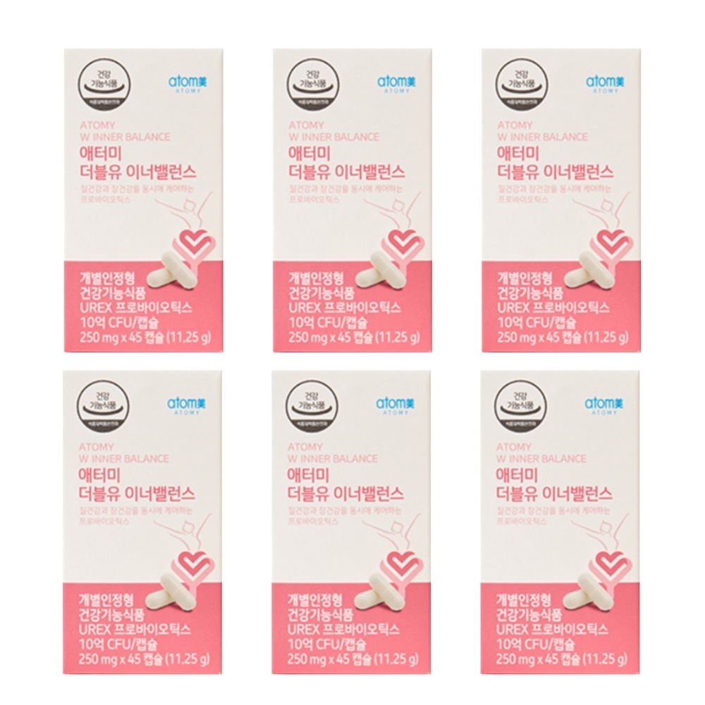 애터미 <b>더블유 이너밸런스</b> 식물성 유산균 아토미 에터미 여성 프로바이오틱스 질 건강 6개
