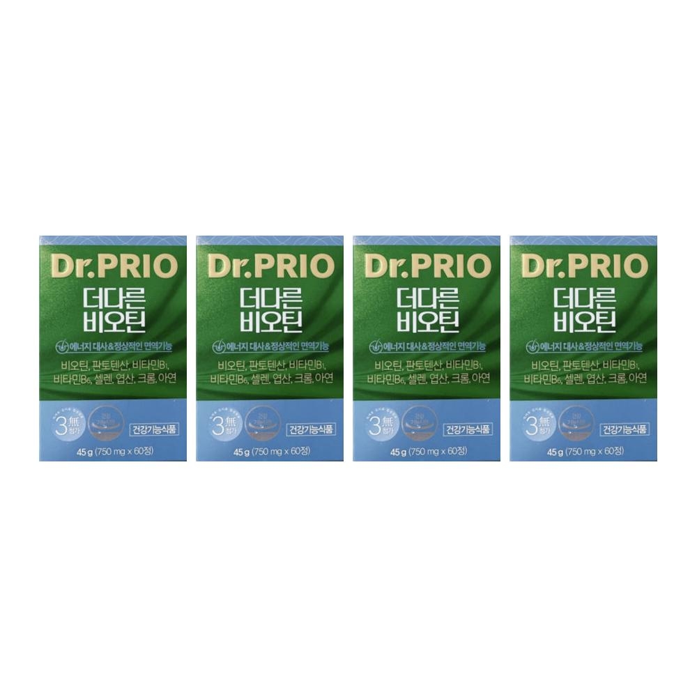 <b>더다른 비오틴</b> 효능 효과 다른 닥터프라오 바이오틴 닥터파리오 중년 여성 여자 4개