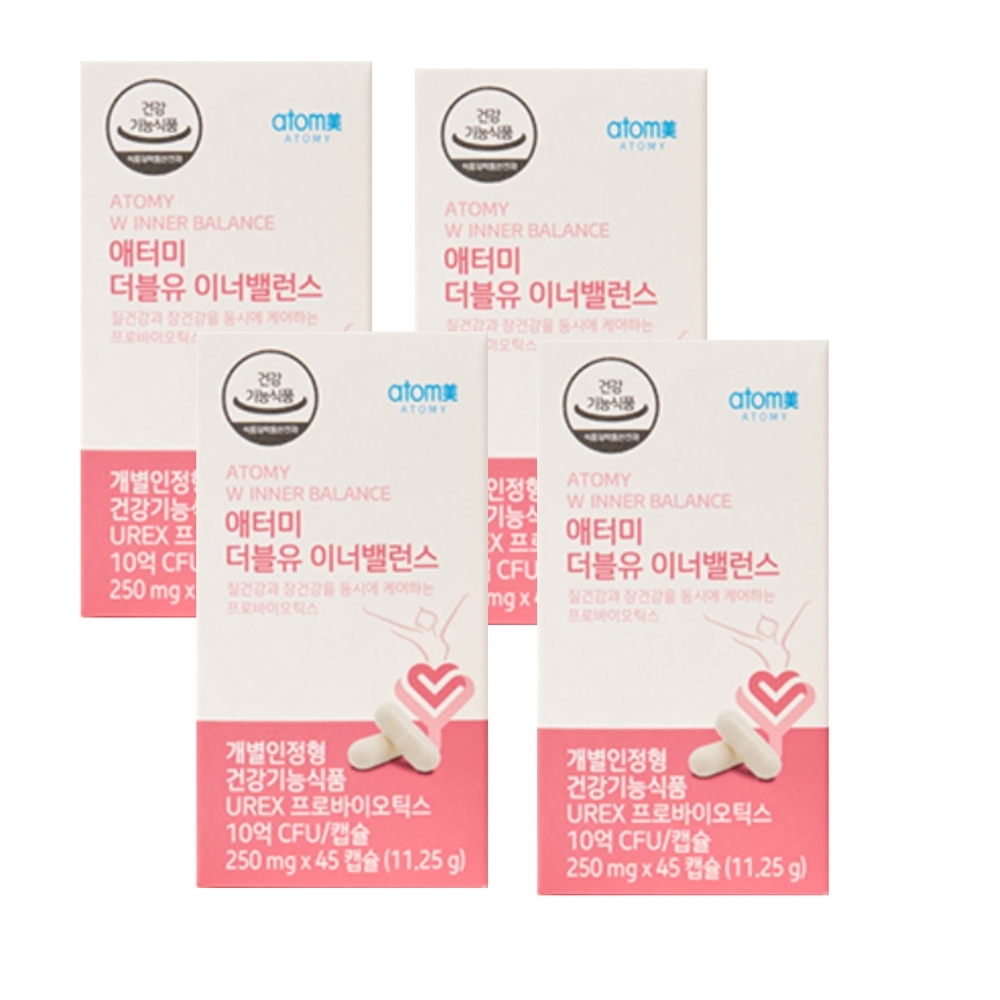 애터미 <b>더블유 이너밸런스</b> 에터미 유산균 식물성 프로바이오틱스 질 건강 여성 아토미 4개