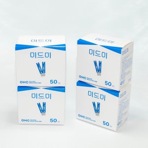 쉬운사용 키미안 혈당 당뇨 시험지 검사지 측정지 OHC 미드미 50매입, 4개
