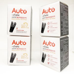 스마트한 오토코딩 키미안 혈당 당뇨 시험지 검사지 측정지 아프릴리스 오토첵 50매입, 4개