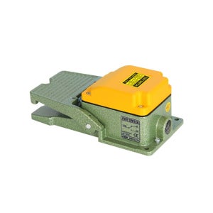 KEM 풋스위치 다이캐스팅 대 1채널 1홀 1접점 황색 KF-101YN