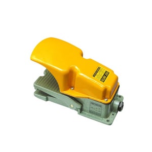 KEM 풋스위치 다이캐스팅 대 1채널 1홀 1접점 황색 KF-101Y