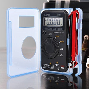 디지털 멀티미터 전압 측정기 아사히 4201 전기전류테스트기 접지저항누전 리드선