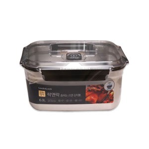 락앤락 스텐 직사각 김 6L 5614 -O 장 통 치냉 치보관 반찬 플라스틱 고 대형