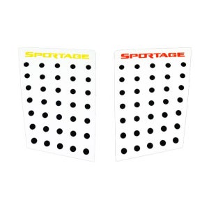 스포티지R C필러를 꾸며보자 흰색 스포츠 플레이트 차량꾸미기 내차꾸미기 외관꾸미기