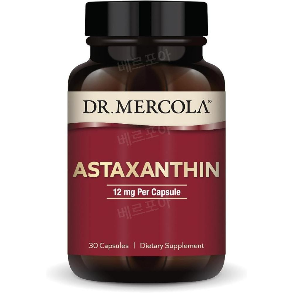 닥터머콜라 <b>아스타잔틴</b> <b>Astaxanthin</b> 12mg 30캡슐 카르티노이드