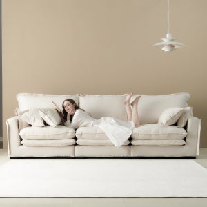 아트레이드 코지온 구스 4인용 패브릭 소파 거실 모듈 쇼파