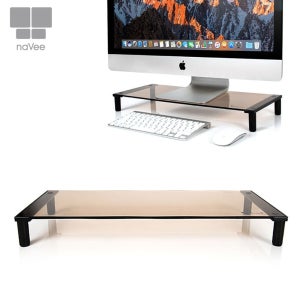 나비 강화유리 모니터받침대 NV30-MST100G 모니터스탠드 모니터스텐드 컴퓨터받침대