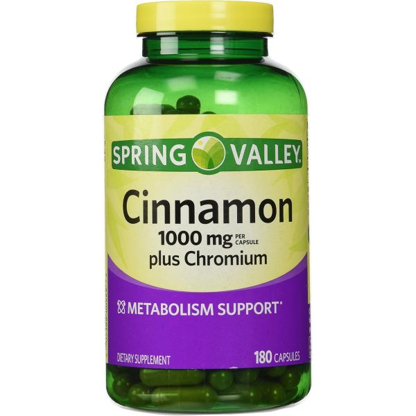 시나몬 계피 혈당조절 <b>스프링 밸리</b> 1000mg 플러스 크롬 180캡슐