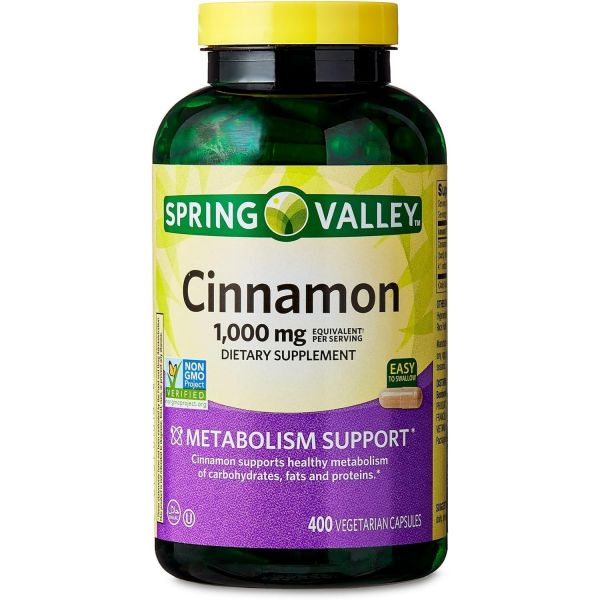 시나몬 항 사나몬 <b>스프링 밸리</b> 1000mg 400개 팩 1