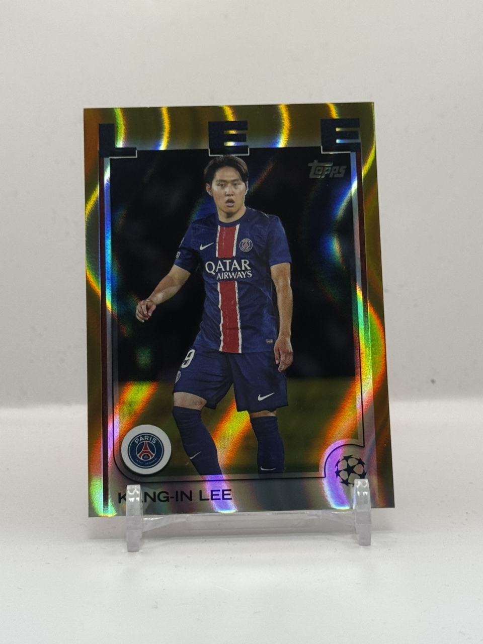 탑스 이강인 psg 축구카드 골드라바