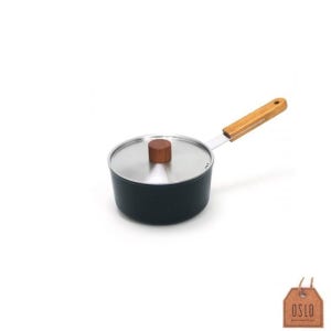 오슬로 에코라믹 IH 편수냄비 18cm 우드손잡이 용냄비 라면냄비 주방용품 주방잡화