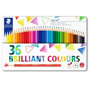 STAEDTLER 에르고 소프트 컬러 펜슬 36색 1팩 Staedtler Ergosoft Coloured Pencils, assorted colours