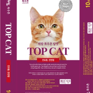 목우촌 탑캣 전묘종 전연령 고양이사료 10kg 대용량 건식사료