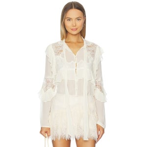리볼브직영몰 LoveShackFancy Farah Top Long Sleeve