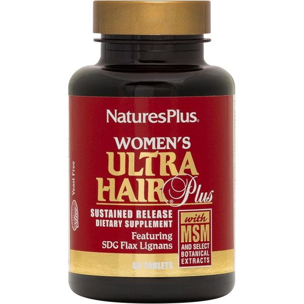머릿결 관리 손발톱 영양 내추럴스플러스 여성용 울트라 헤어 플러스 지속 출시 60정 모발 <b>성장</b> 비오틴 함유 피부 손톱 글루텐 프리 30인분