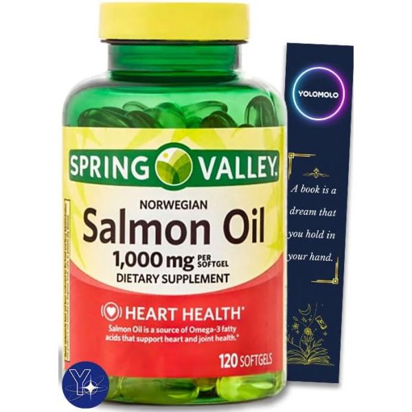 피쉬오일 건조함 <b>가려움</b> 여드름 노르웨이 연어 <b>스프링 밸리</b> 소프트젤 1000mg 120개 욜로몰로 북마크 선물