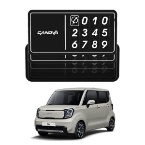 카노바 기아 레이 미니 히든 슬라이드 주차번호판 블랙 아크릴 차량전화번호판