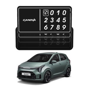 카노바 기아 모닝 미니 히든 슬라이드 주차번호판 블랙 아크릴 차량전화번호판