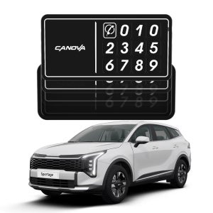 카노바 기아 스포티지 전차종 미니 히든 슬라이드 주차번호판 블랙 아크릴 차량전화번호판