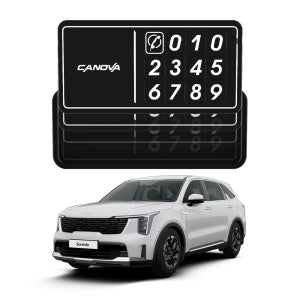 카노바 기아 쏘렌토MQ4 전차종 미니 히든 슬라이드 주차번호판 블랙 아크릴 차량전화번호판