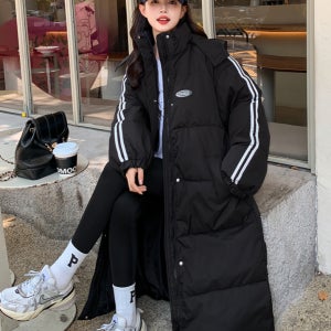 두줄 롱패딩