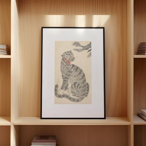 호작도 No.5 호랑이 까치 그림 포스터 풍수 인테리어 액자 A2