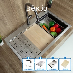 [설치비 이벤트중] 백조 RECO85 Foss M 폭포수전 세트 싱크볼 싱크대 교체 리폼볼 사각볼 인셋