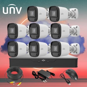 UNV 500만화소 카메라8대 8채널녹화기 CCTV세트 자가설치 스마트폰 가정 매장 사무실
