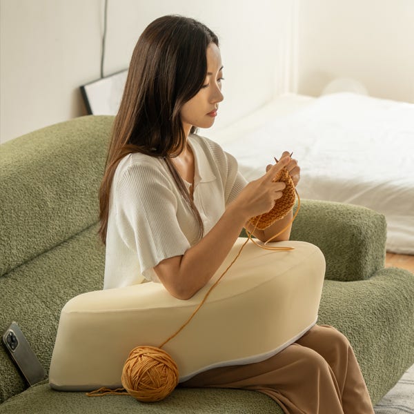 펌플렉스 레벨업쿠션150 독서 뜨개질 게이밍 반달 미용실 쿠션