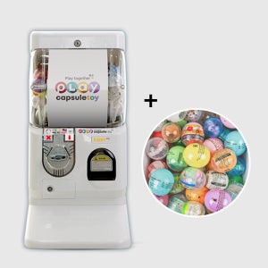 가챠기계 캡슐뽑기 1단 머신 랜덤캡슐토이 30개+500원용코인기+포스터 기본 01