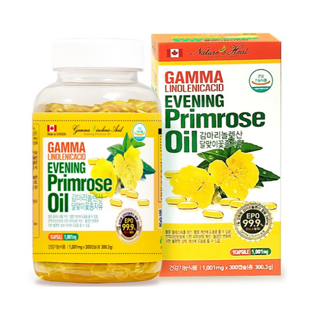 감마리놀렌산 오일 여성건강 호르몬 <b>밸런스</b> 대용량 <b>달맞이꽃종자유</b> 영양제 300정