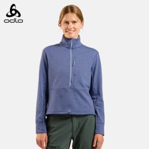 Odlo 오들로 여성 에센셜 그리드 플리스 하프집 멀티스포츠 미드레이어