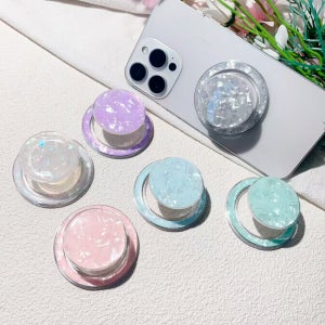 맥세이프 자개 원형 그립 톡 네이커 마블 보석 큐빅 스톤 마그네틱 자석