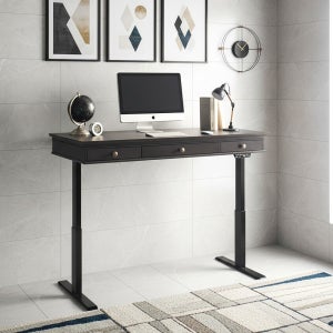 미라지가구 Hampton 햄튼 높이조절 스탠딩 원목 책상 전동 모션데스크 1500