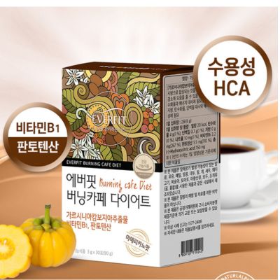버닝카페 그린빈커피 <b>클로로겐산</b> 커피 다이어트 스틱