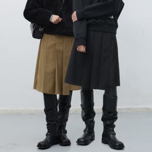 [제너럴아이디어 WOMAN] 플리츠 랩 스커트 [2COL] / WBE4L13520