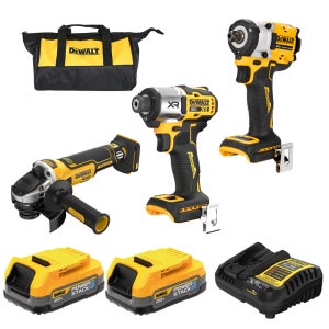 디월트 20V 전동 충전 3종 콤보세트 DCK345E2 파워 1.7A 배터리 2개 세트