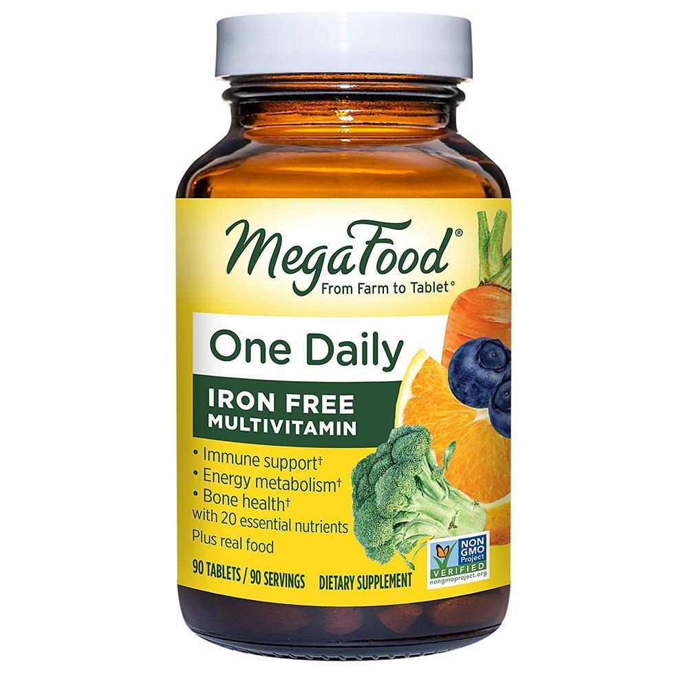 메가푸드 <b>원 데일리 아이언 프리</b> 멀티비타민 3개월분 90정