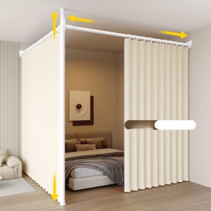 현관 공간분리 가벽 파티션 가림막 칸막이 커튼 주방 인테리어 타공 선반 철제 간살 간이