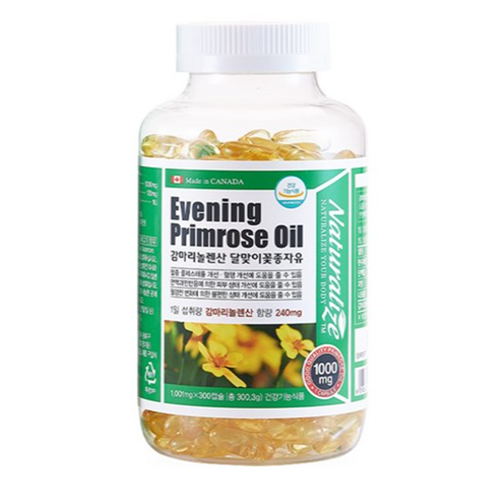감마리놀렌산 오일 여성건강 호르몬 <b>밸런스</b> 대용량 <b>달맞이꽃종자유</b> 영양제 300정