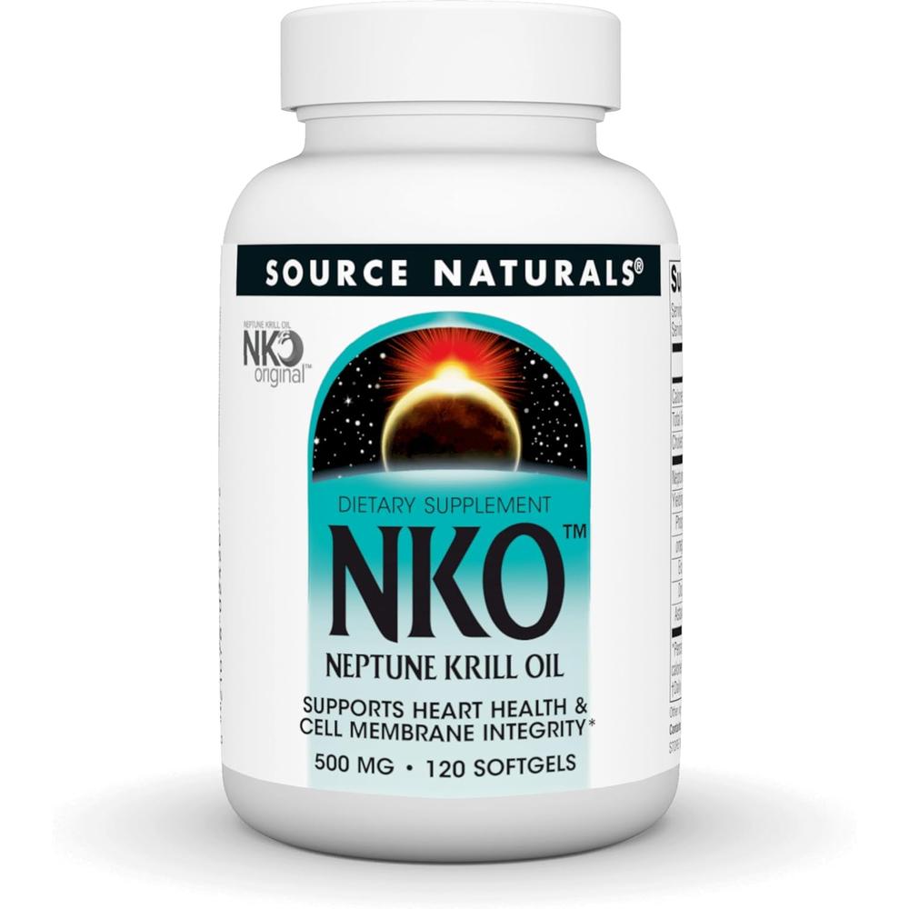 소스 내추럴스 NKO <b>넵튠 크릴오일 500mg</b> 120정