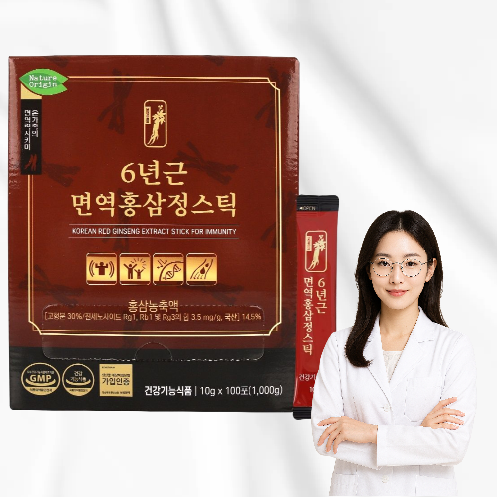 네이처<b>오리진 6년근</b> <b>홍삼정</b>스틱 100포 100포, 1개