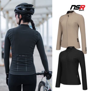 NSR 폰도 엑셀 방풍 긴팔 져지 여성 / 겨울 자전거 기모 티셔츠 싸이클 MTB