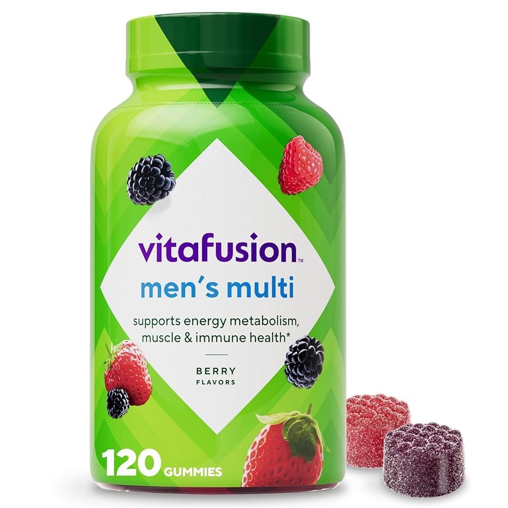 Vitafusion 성인용 젤리 <b>비타민</b> 보충제 베리 맛 120개 영양제 60일 분량